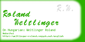 roland weltlinger business card